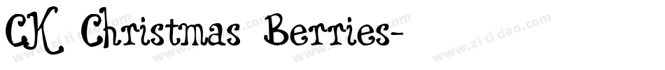 CK Christmas Berries字体转换